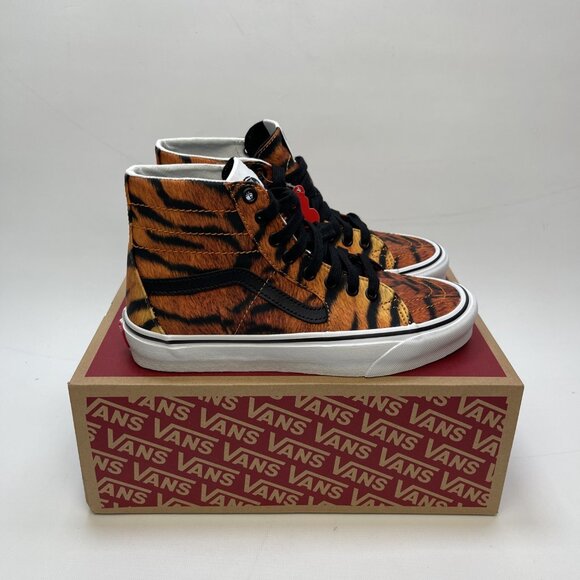 Vans Sk8-Hi Tapered Women’s Sz 8 US Tiger Animal Print AOP Casual Skate Shoes - Picture 2 of 12